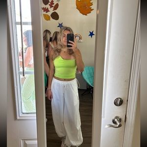 Urban Outfitters Lime Green Asymmetric Top